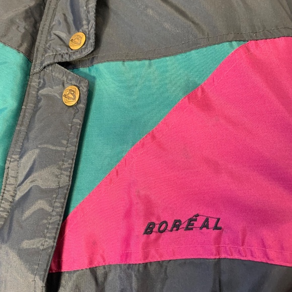 Boréal Vintage 90s Colorblock Winter Coat – Drawstring Waist – Size 12 see desc - Picture 8 of 16
